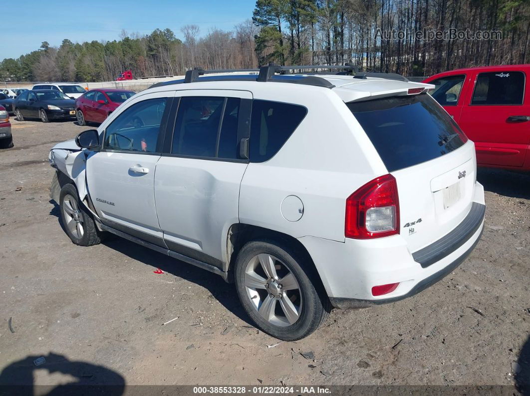 2013 Jeep Compass Latitude White vin: 1C4NJDEBXDD234407