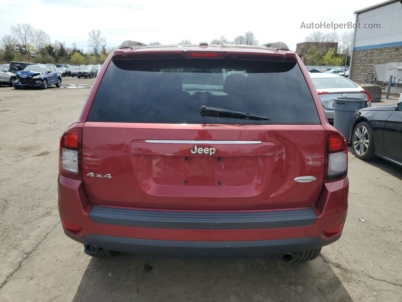 2014 Jeep Compass Latitude Red vin: 1C4NJDEBXED507265