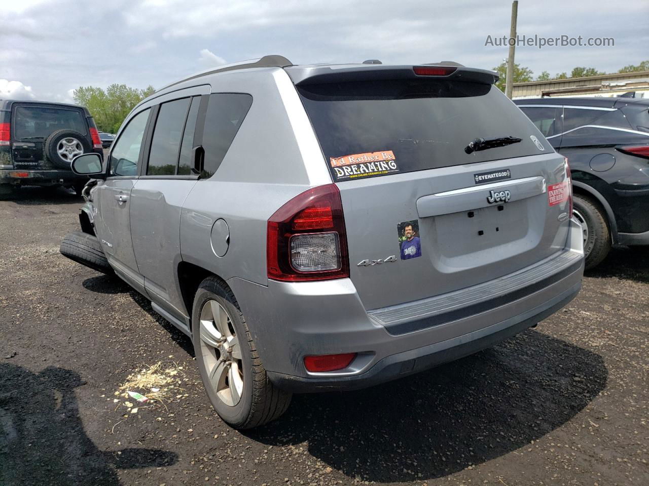 2014 Jeep Compass Latitude Silver vin: 1C4NJDEBXED886428