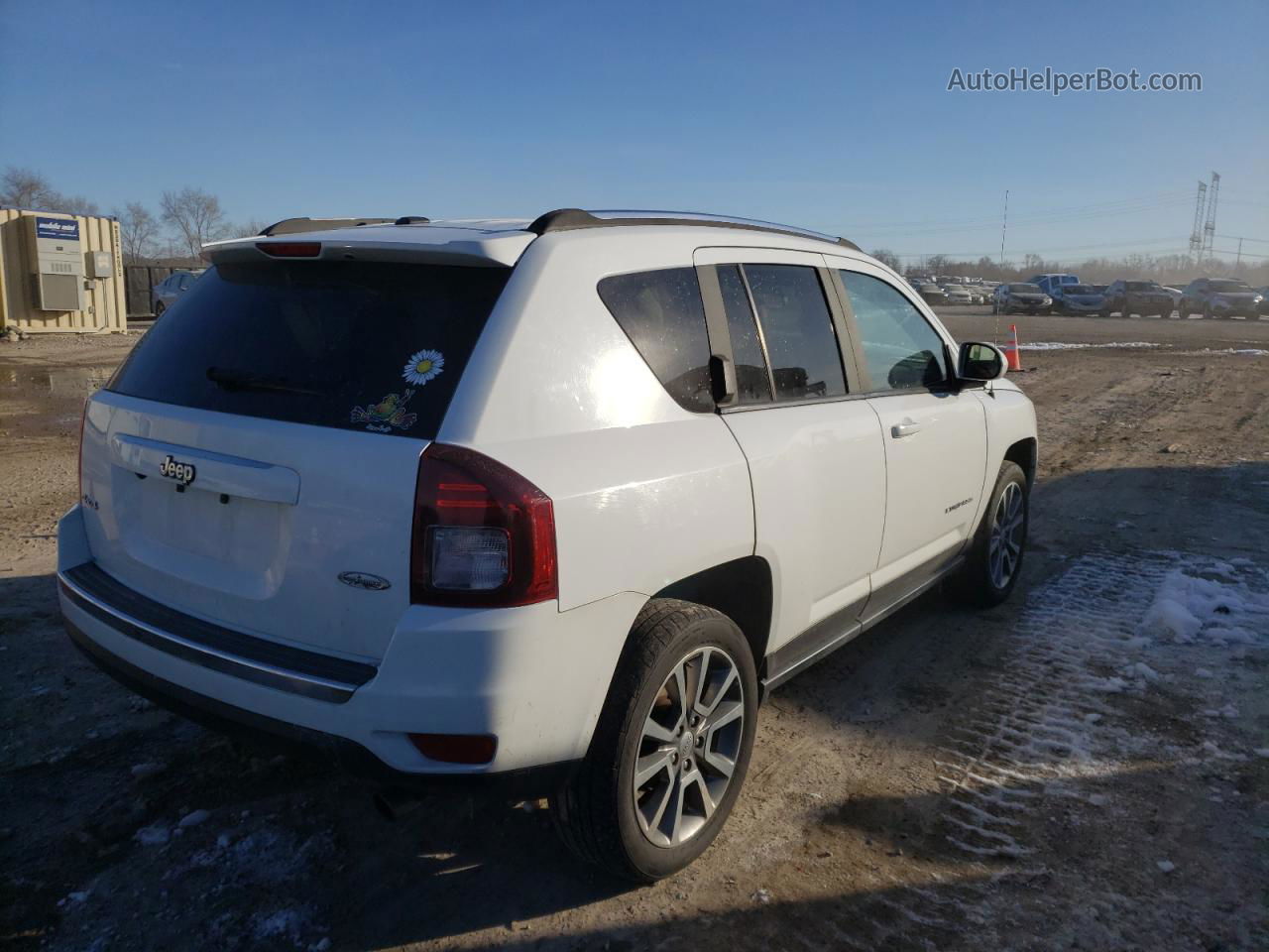 2016 Jeep Compass Latitude Белый vin: 1C4NJDEBXGD572362