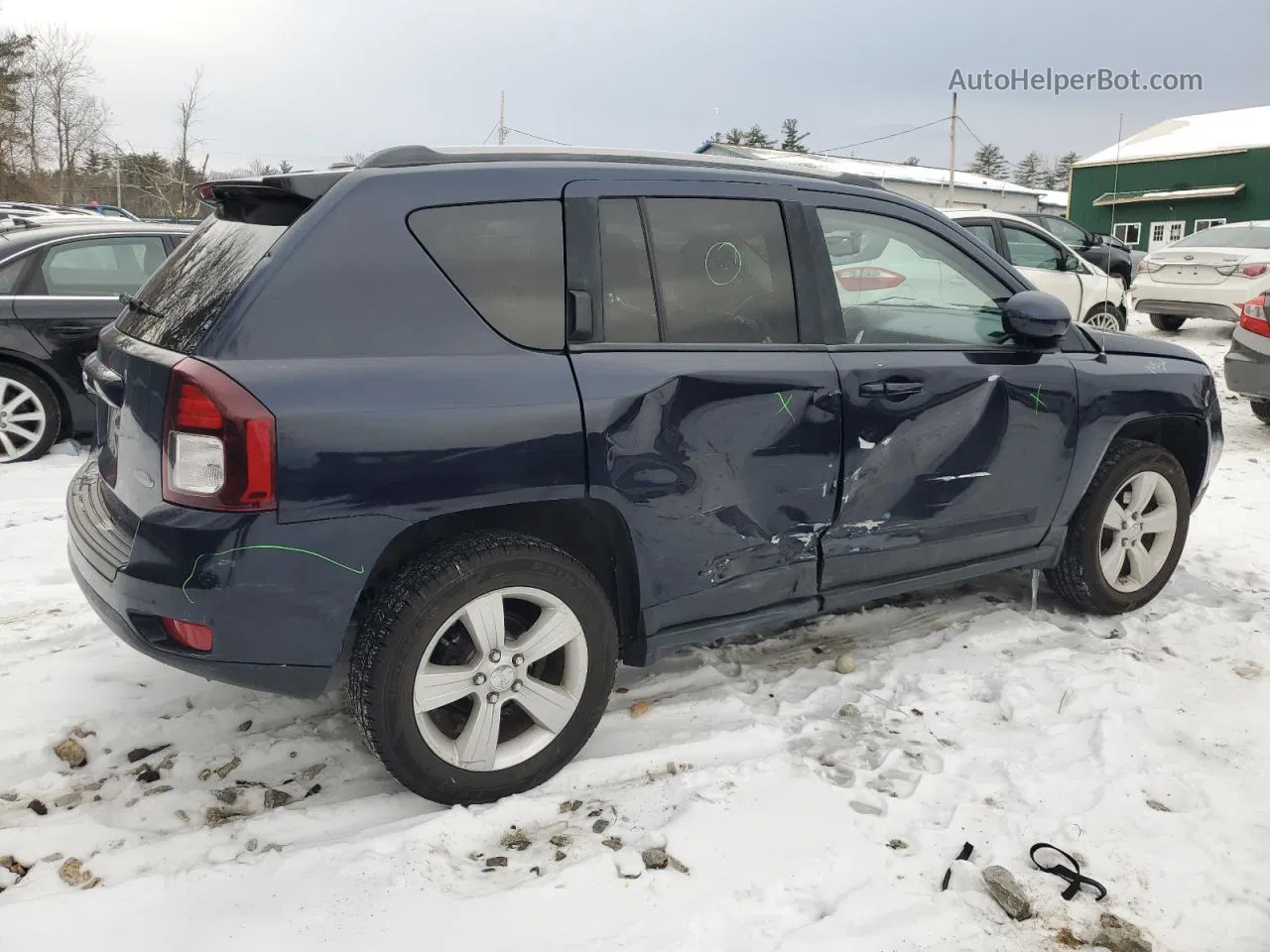 2016 Jeep Compass Latitude Синий vin: 1C4NJDEBXGD572457