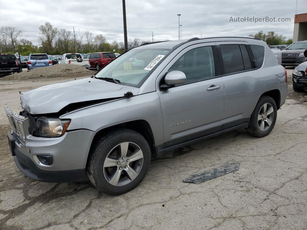 2016 Jeep Compass Latitude Silver vin: 1C4NJDEBXGD654933