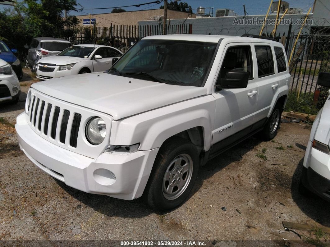 2016 Jeep Patriot Sport White vin: 1C4NJPBA1GD753671