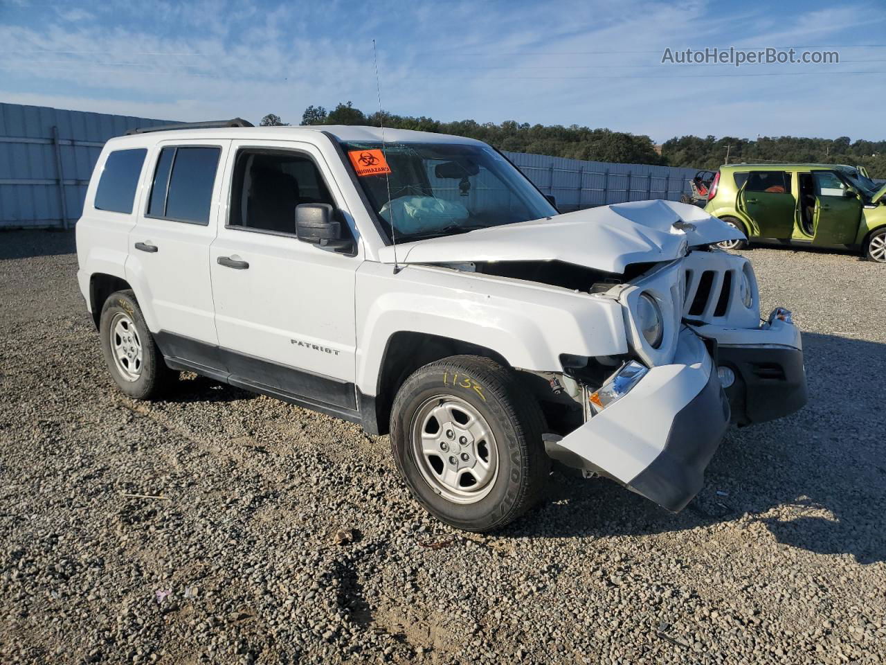 2016 Jeep Patriot Sport White vin: 1C4NJPBA2GD806085