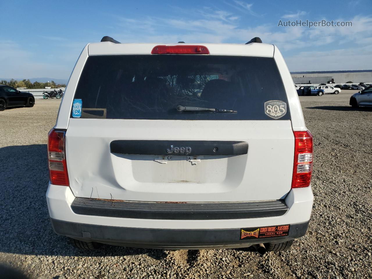 2016 Jeep Patriot Sport White vin: 1C4NJPBA2GD806085