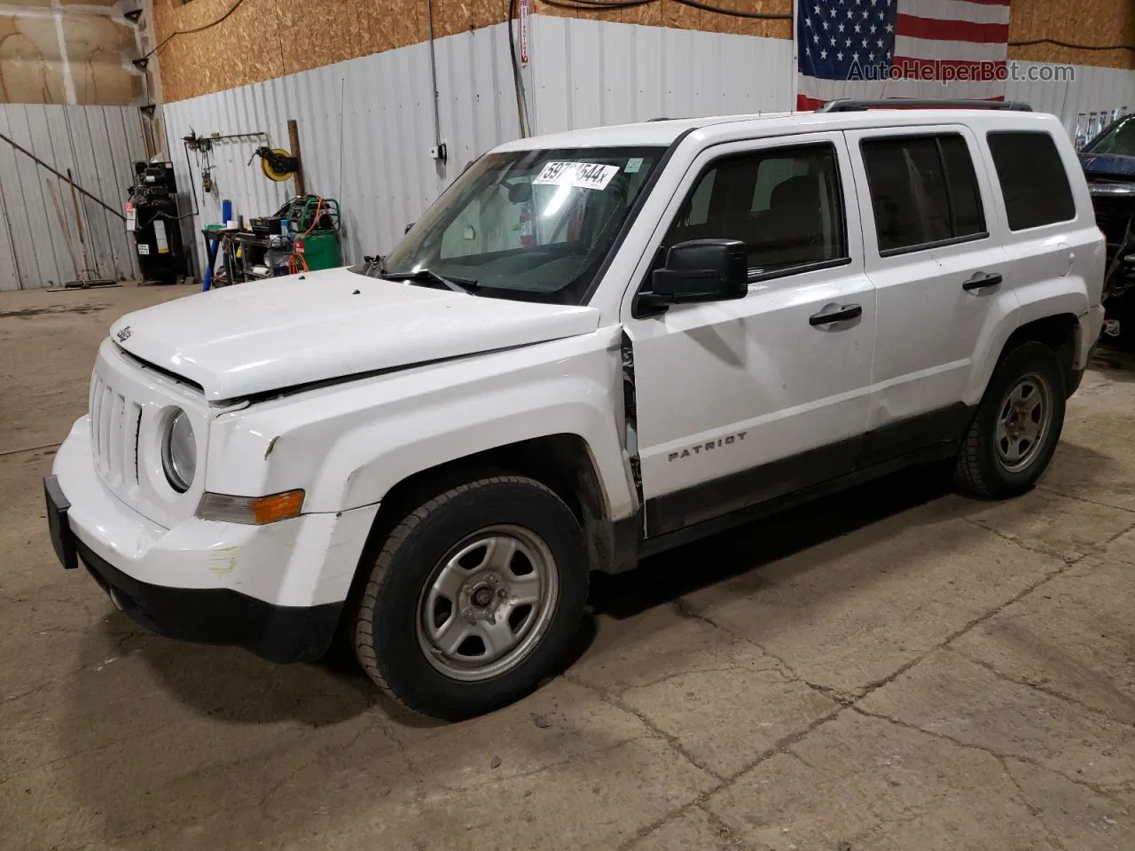 2014 Jeep Patriot Sport White vin: 1C4NJPBA3ED652337