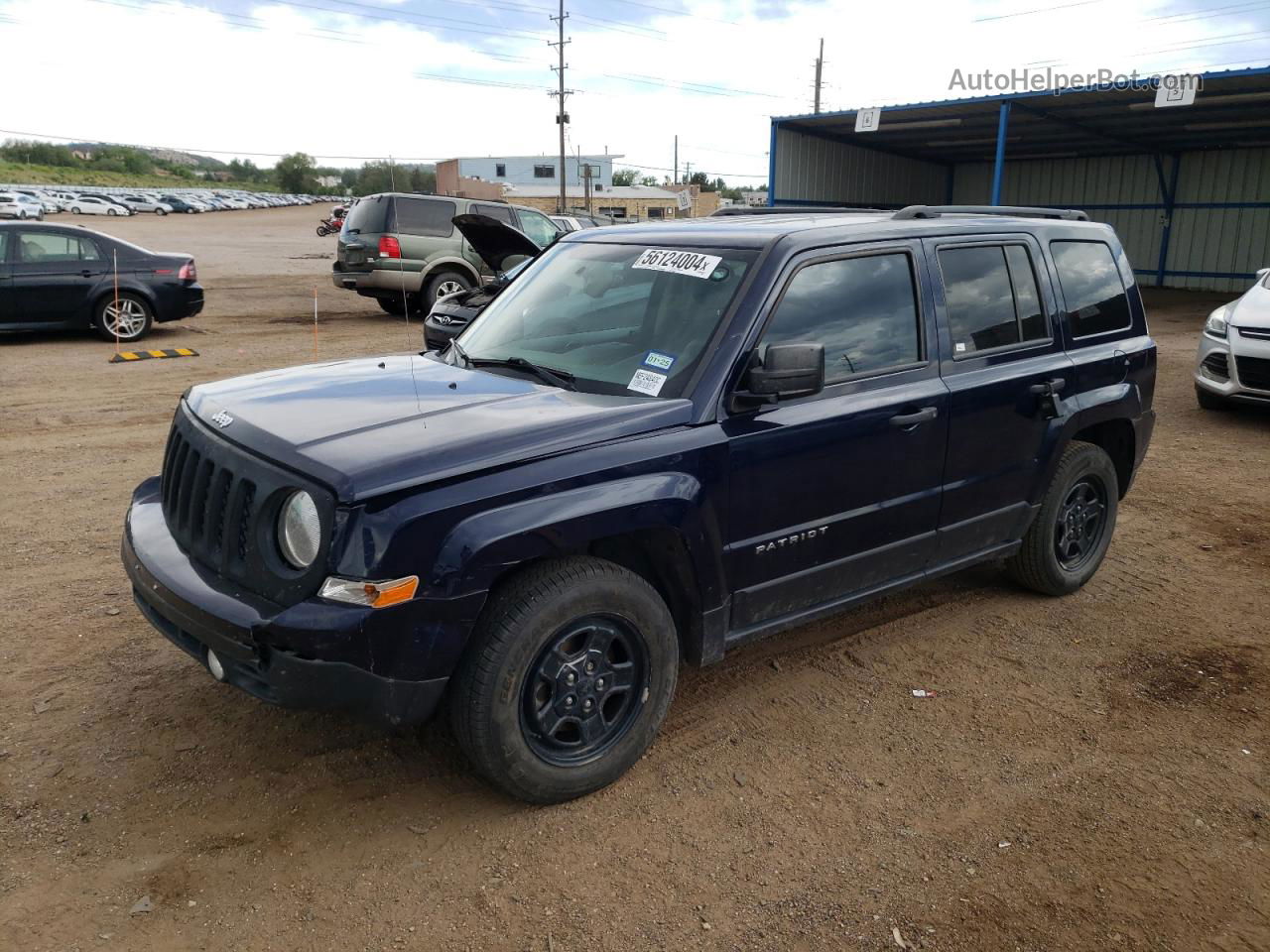 2016 Jeep Patriot Sport Синий vin: 1C4NJPBA3GD660036