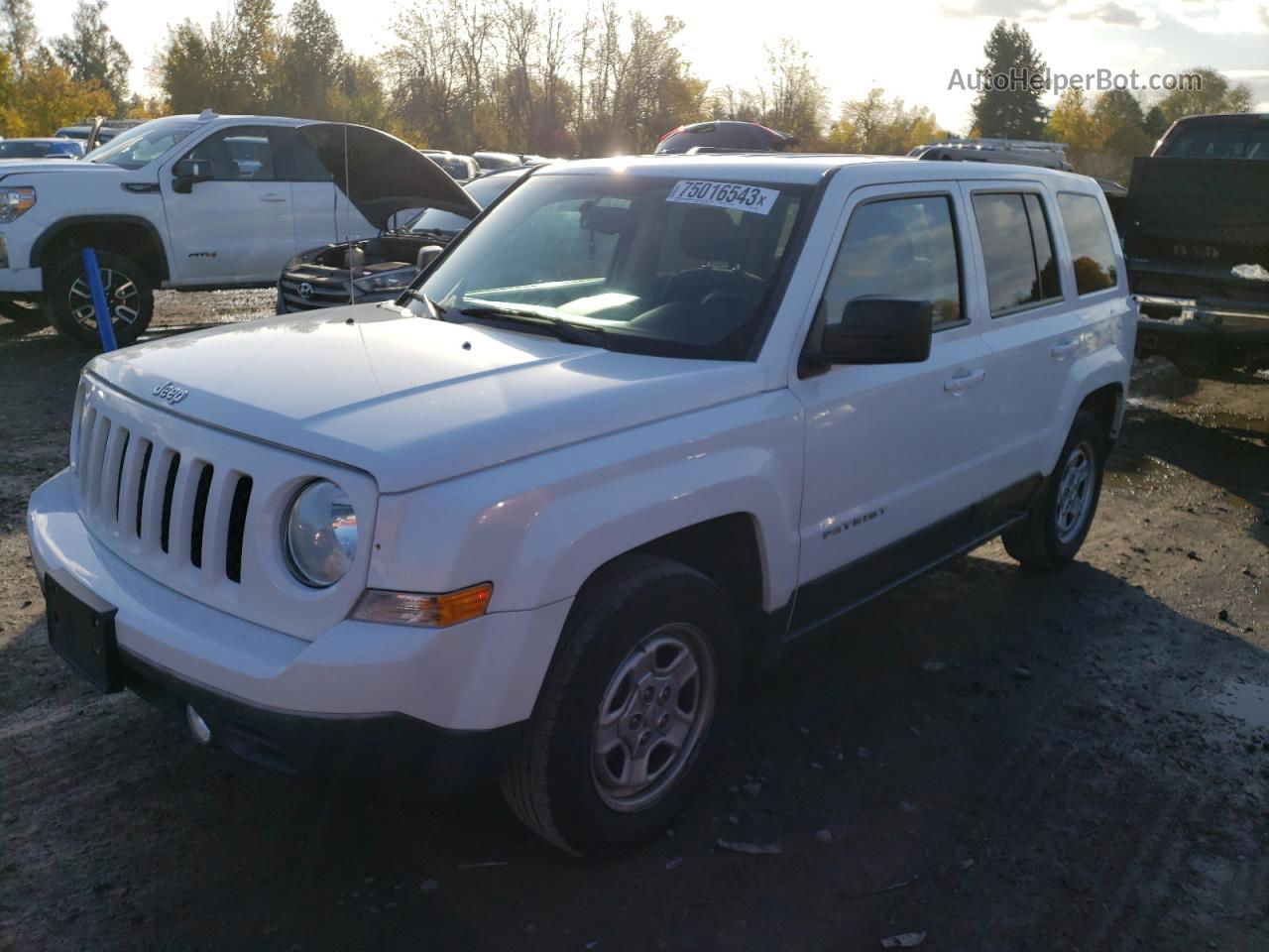 2016 Jeep Patriot Sport White vin: 1C4NJPBA4GD814995