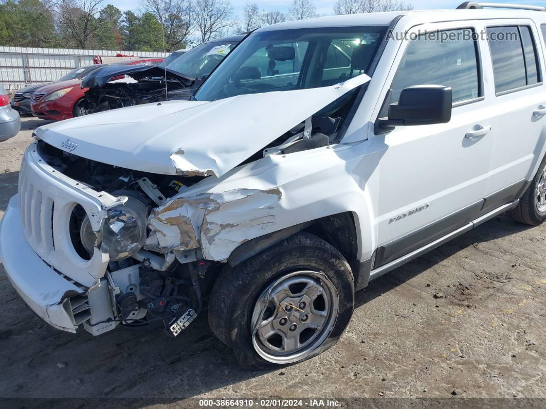 2016 Jeep Patriot Sport White vin: 1C4NJPBA5GD513202