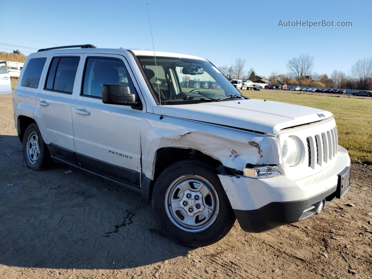 2016 Jeep Patriot Sport White vin: 1C4NJPBA6GD669328