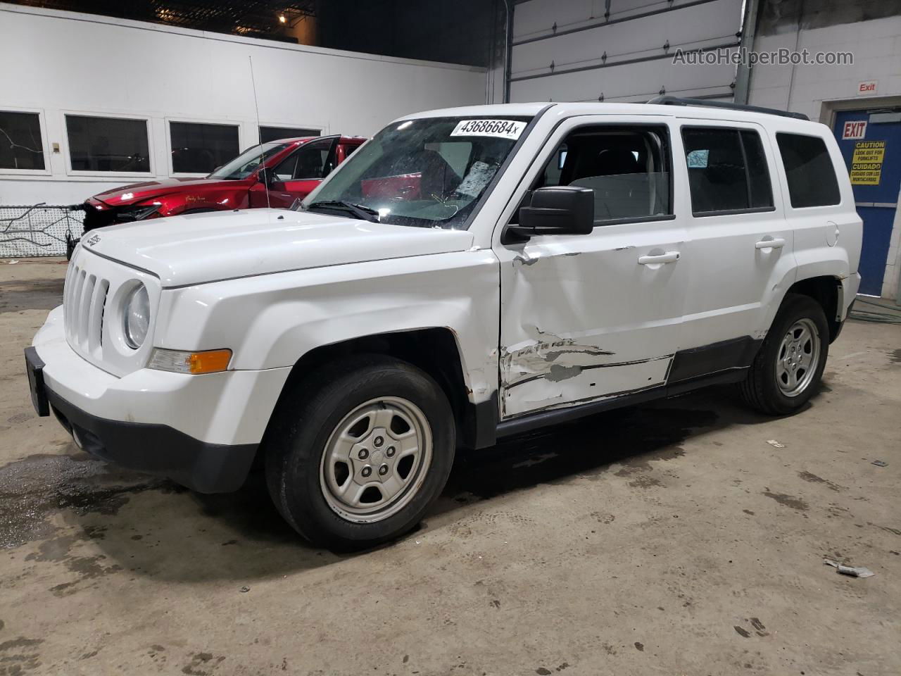 2014 Jeep Patriot Sport White vin: 1C4NJPBA7ED817841