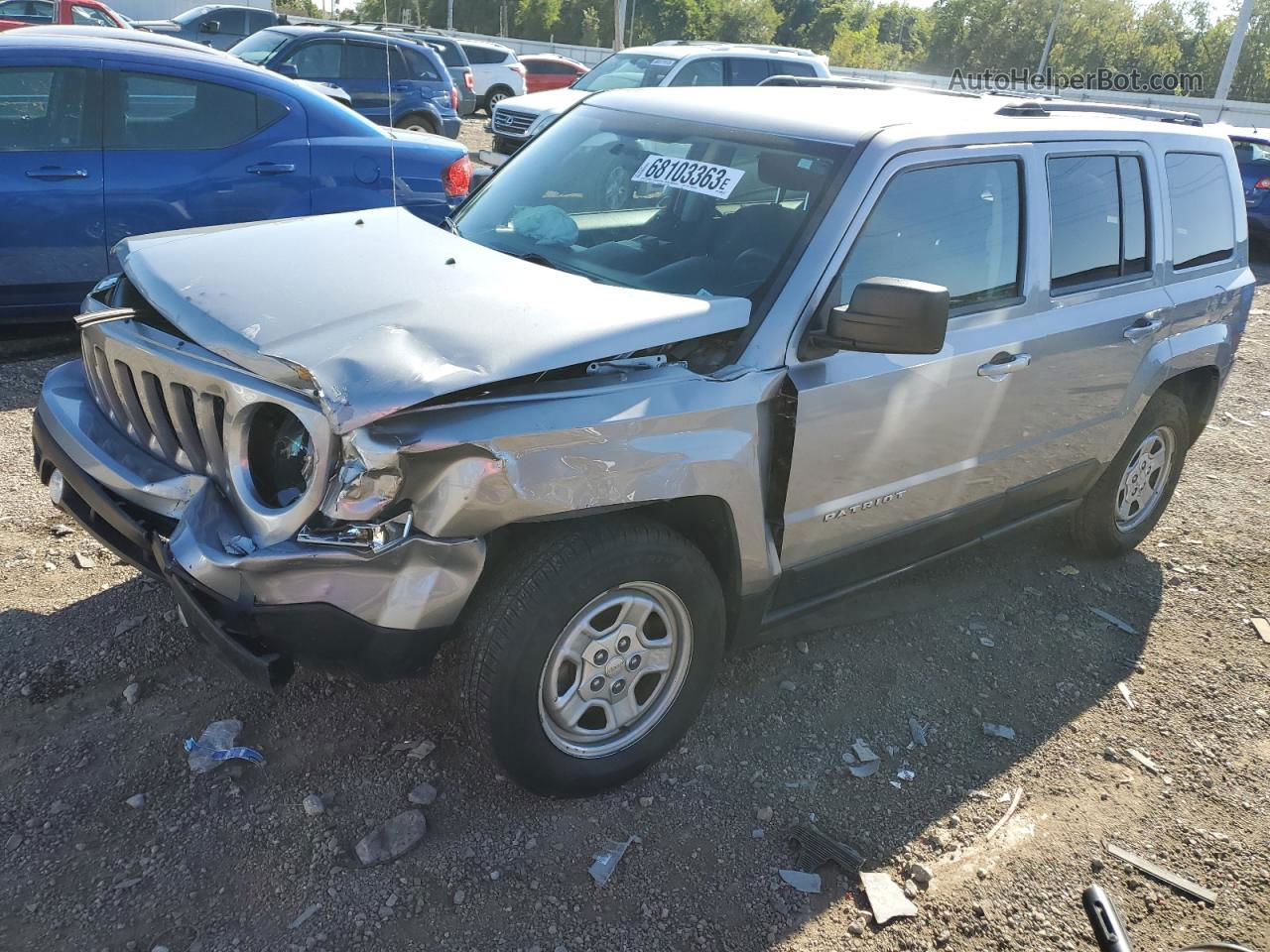 2014 Jeep Patriot Sport Silver vin: 1C4NJPBA7ED817855