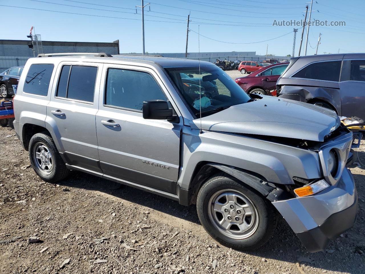 2014 Jeep Patriot Sport Silver vin: 1C4NJPBA7ED817855