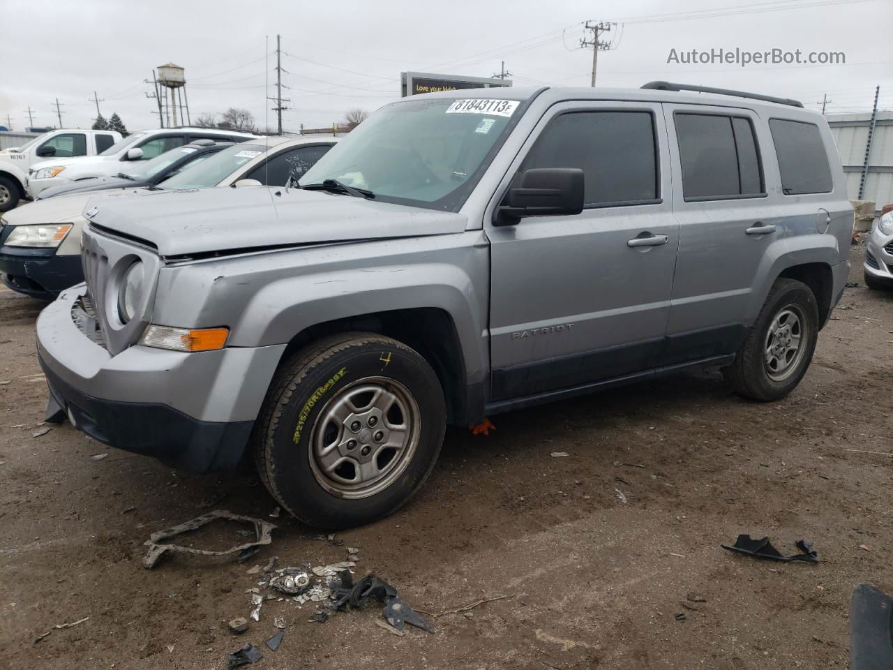 2016 Jeep Patriot Sport Silver vin: 1C4NJPBA7GD747437