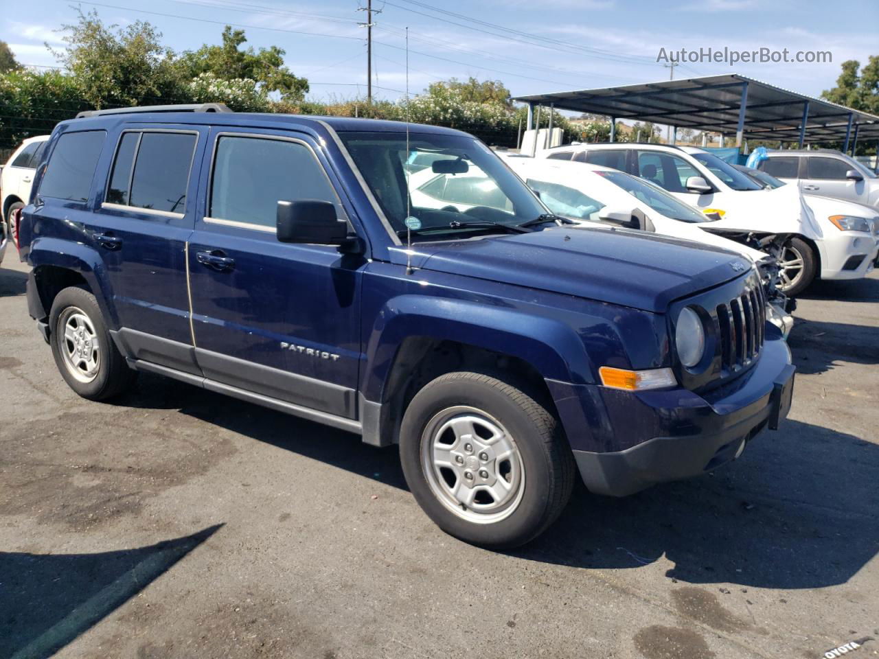 2014 Jeep Patriot Sport Синий vin: 1C4NJPBA8ED547115