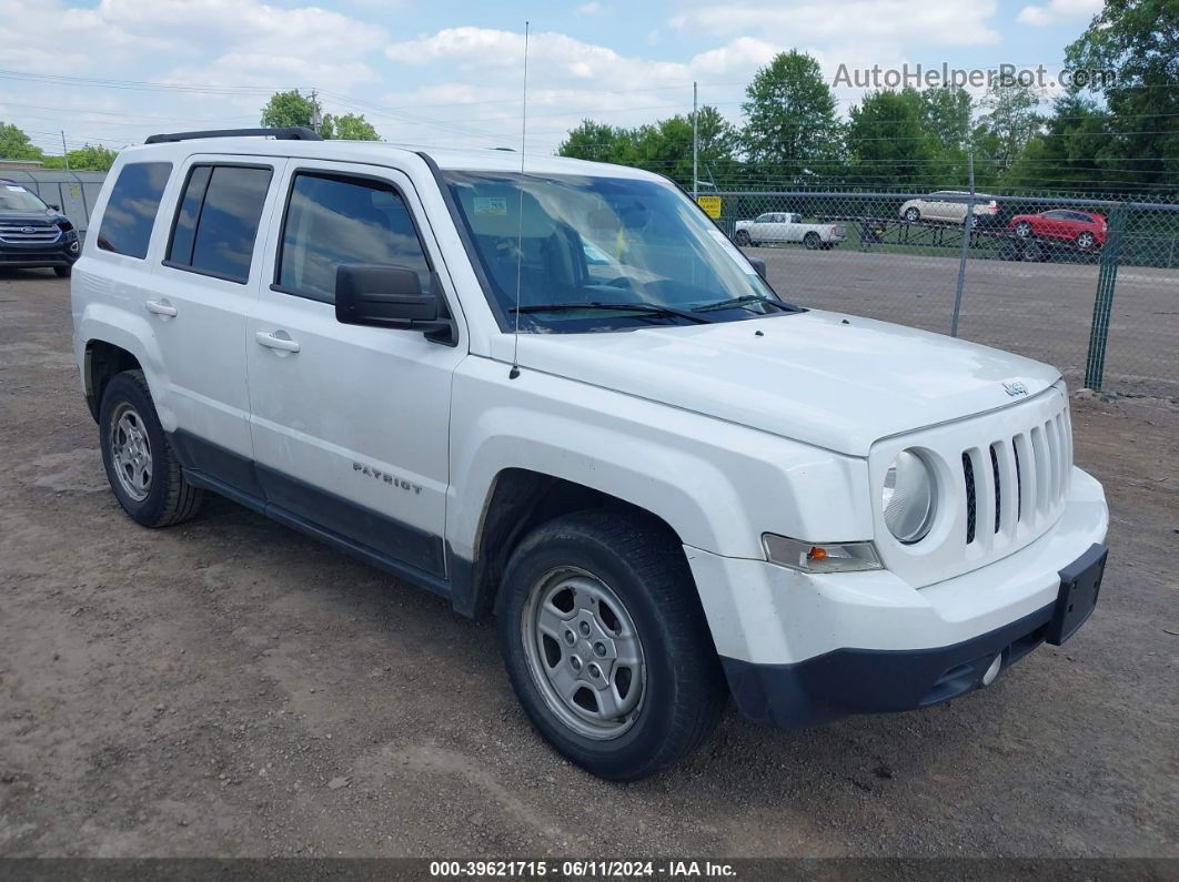 2014 Jeep Patriot Sport White vin: 1C4NJPBA8ED774790