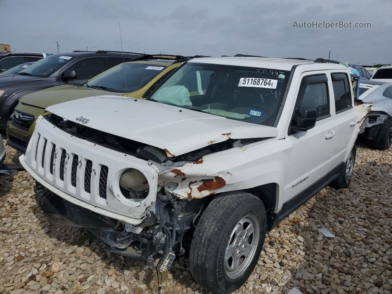 2012 Jeep Patriot Sport White vin: 1C4NJPBA9CD611367