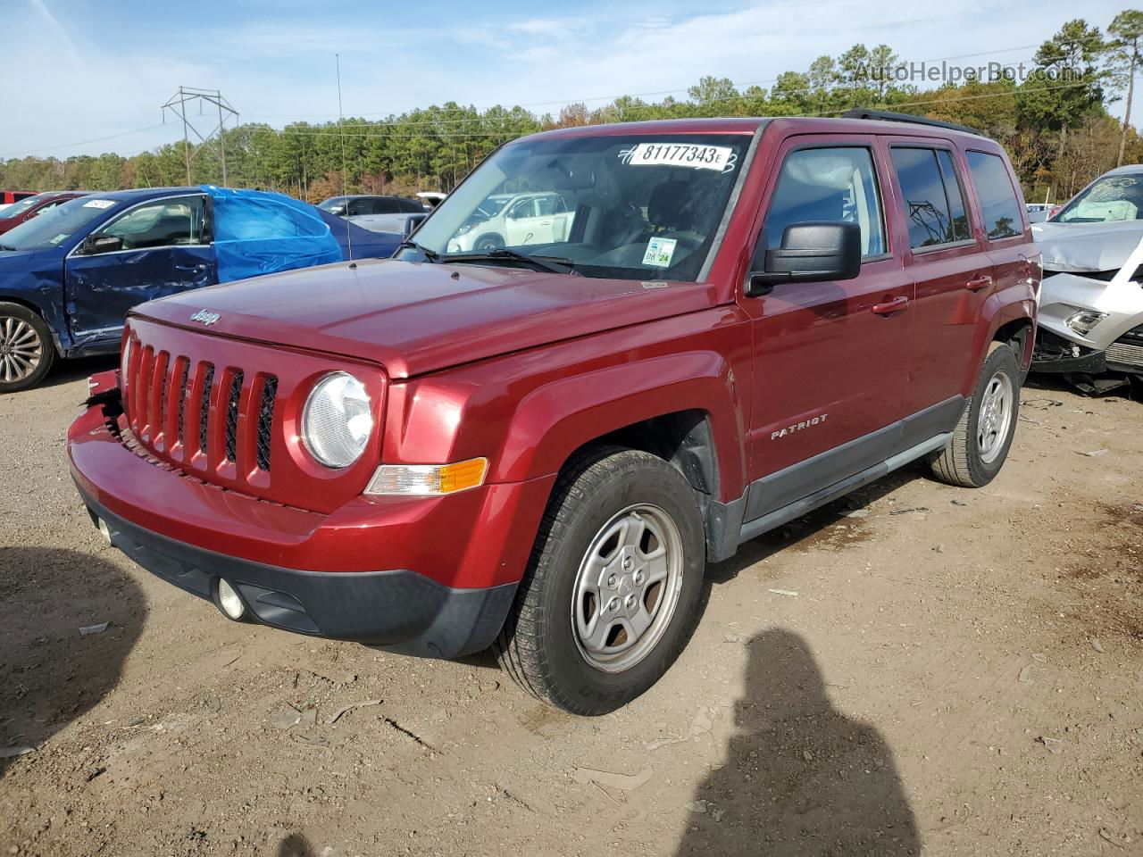 2012 Jeep Patriot Sport Burgundy vin: 1C4NJPBAXCD526019