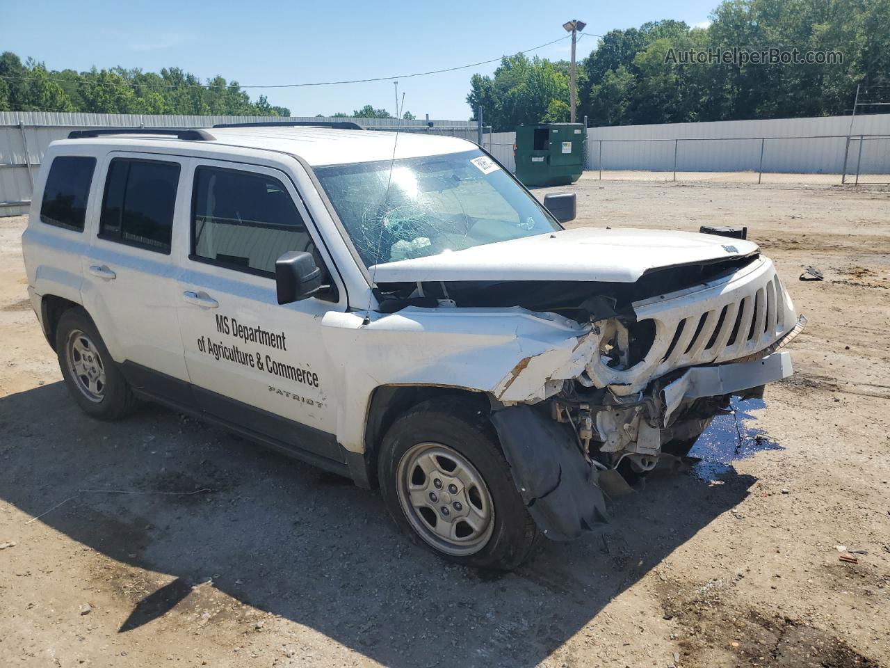 2014 Jeep Patriot Sport White vin: 1C4NJPBAXED870694