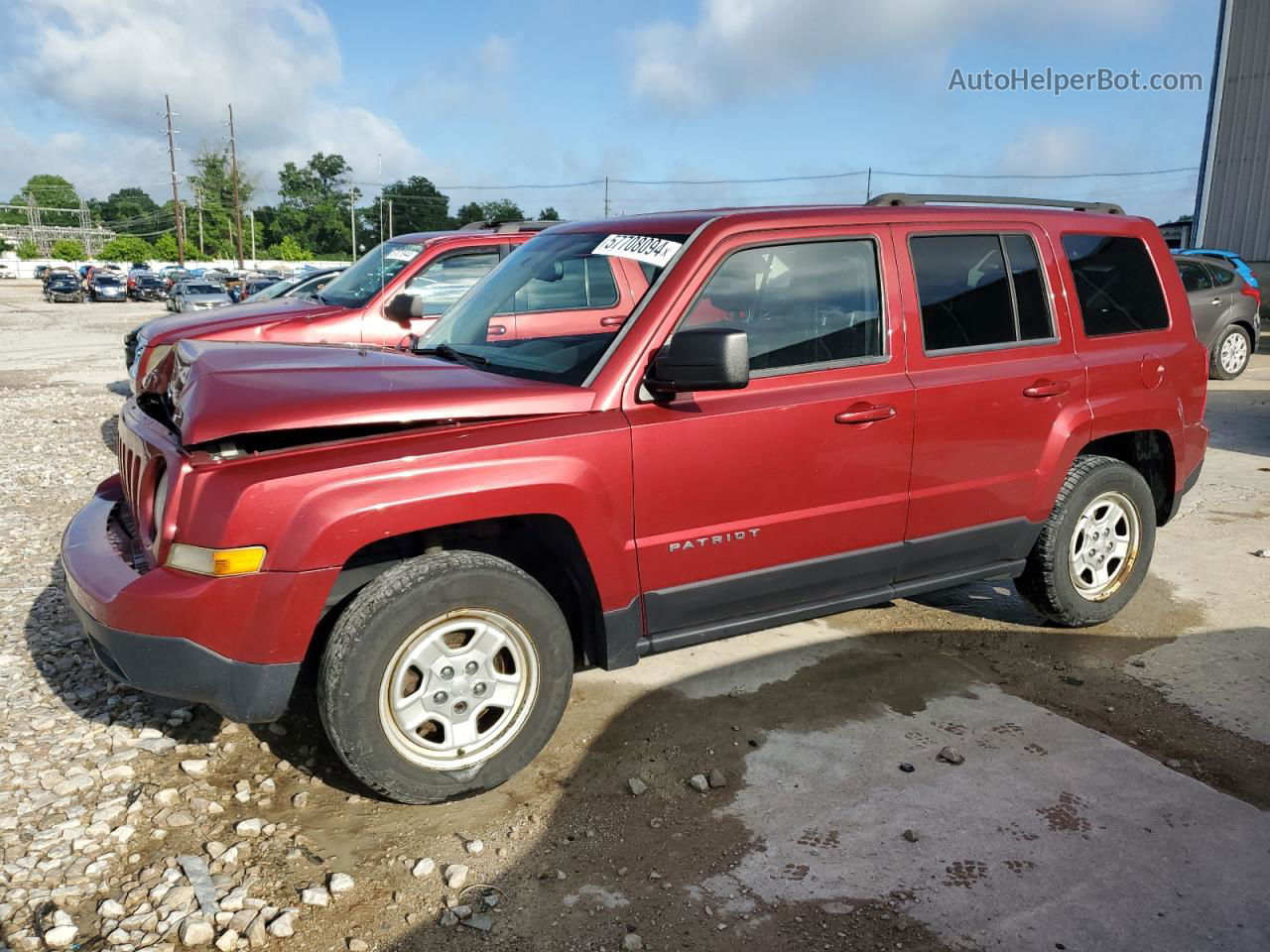 2014 Jeep Patriot Sport Maroon vin: 1C4NJPBB2ED870469