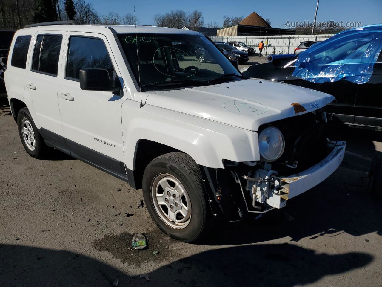 2016 Jeep Patriot Sport White vin: 1C4NJPBB3GD655704