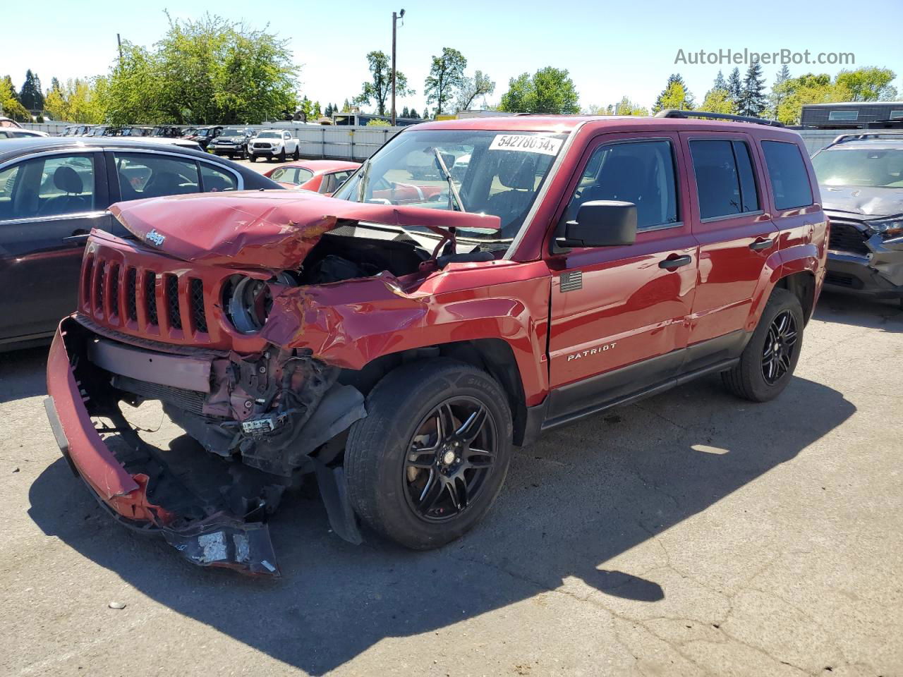 2014 Jeep Patriot Sport Burgundy vin: 1C4NJPBB4ED604208