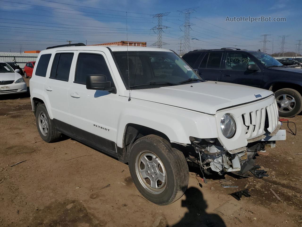 2016 Jeep Patriot Sport White vin: 1C4NJPBB4GD808686