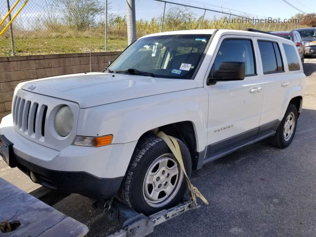 2012 Jeep Patriot Sport White vin: 1C4NJPBB5CD612136