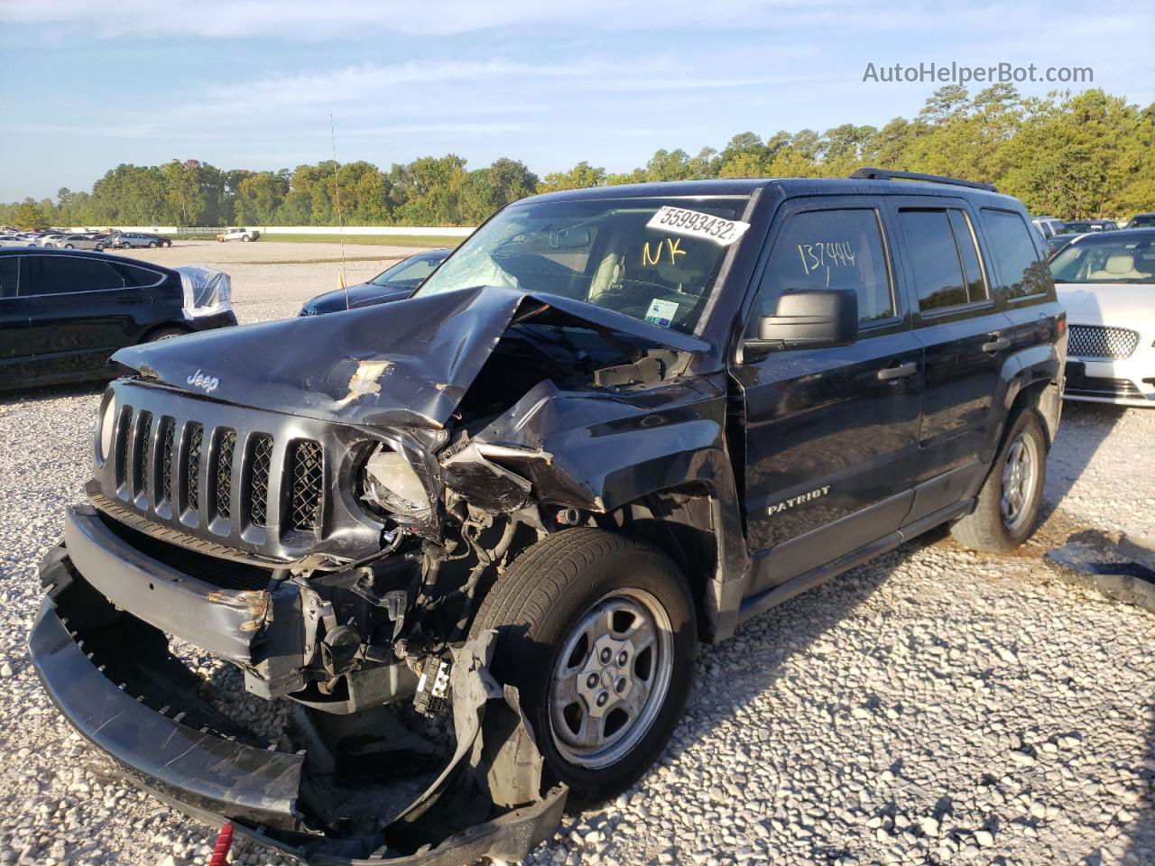 2014 Jeep Patriot Sport Черный vin: 1C4NJPBB5ED853620