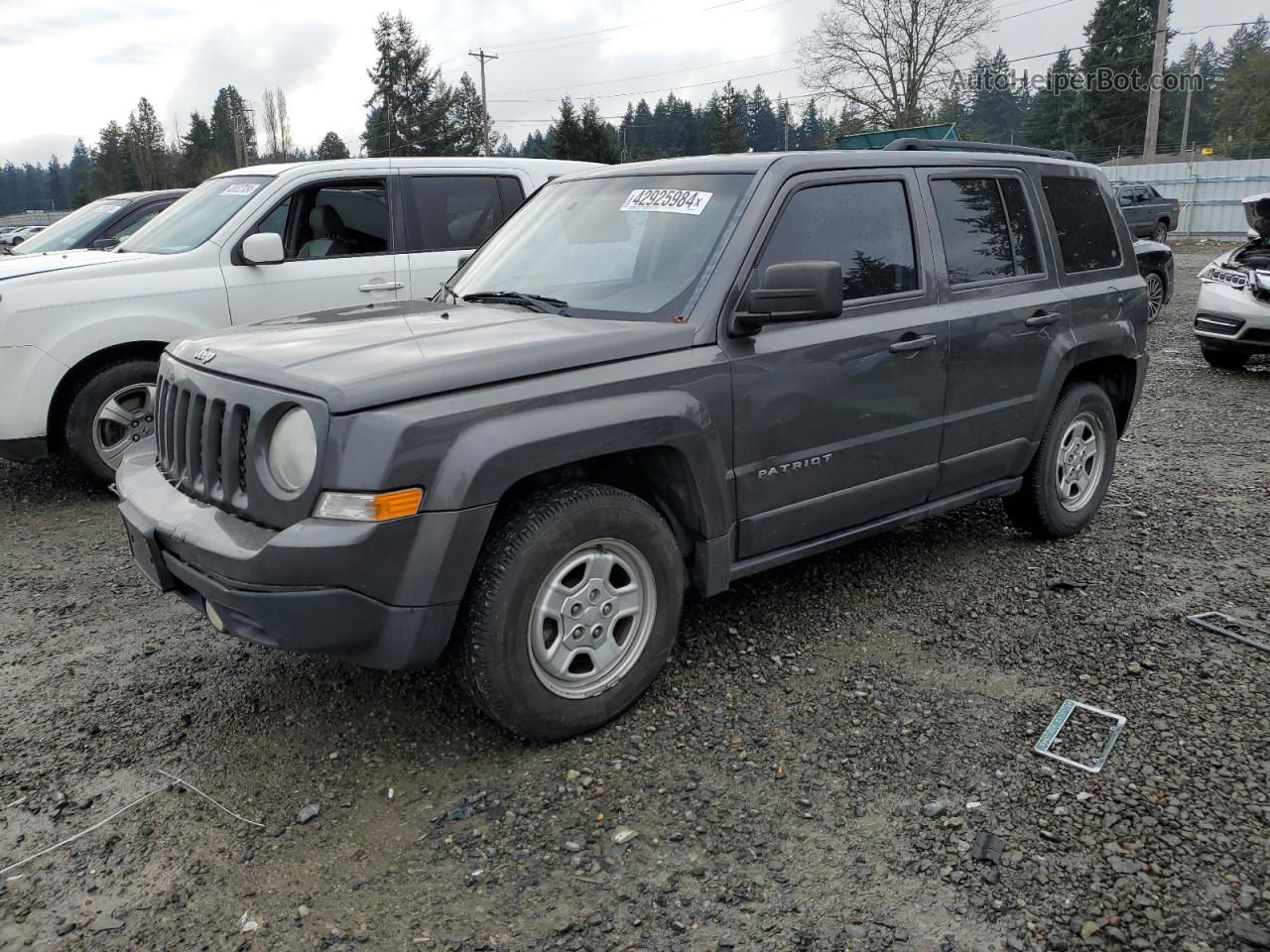 2014 Jeep Patriot Sport Gray vin: 1C4NJPBB5ED905540