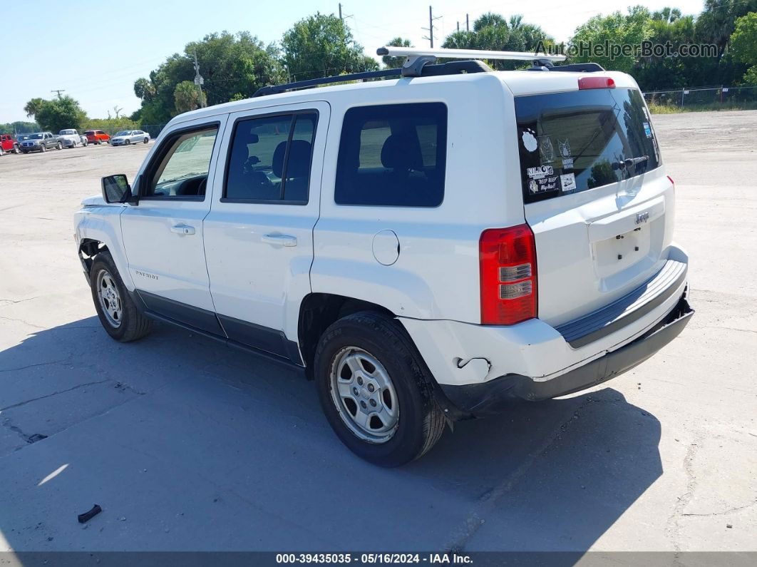 2014 Jeep Patriot Sport White vin: 1C4NJPBB8ED643481