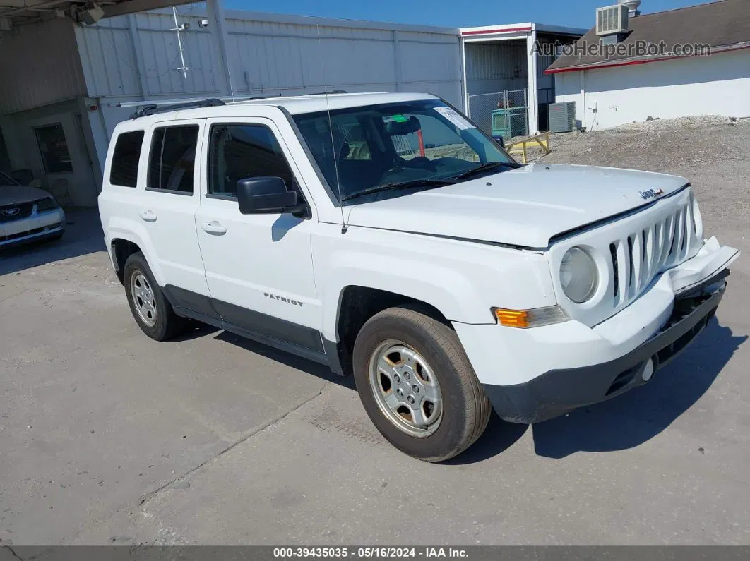 2014 Jeep Patriot Sport White vin: 1C4NJPBB8ED643481