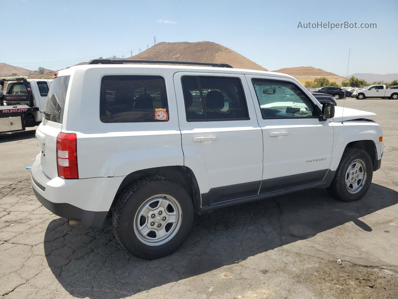 2014 Jeep Patriot Sport White vin: 1C4NJPBB8ED764320