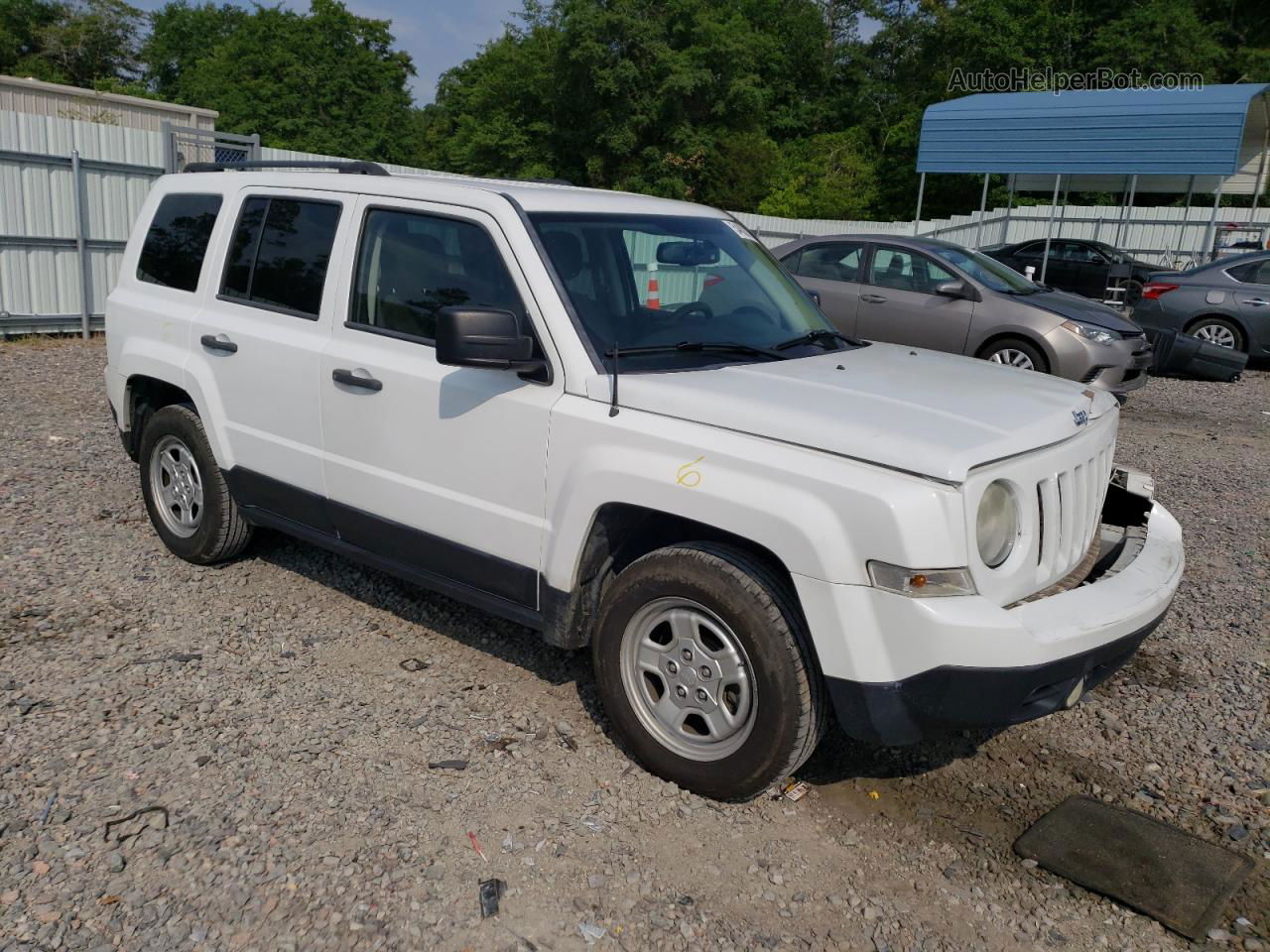 2014 Jeep Patriot Sport White vin: 1C4NJPBB9ED726644