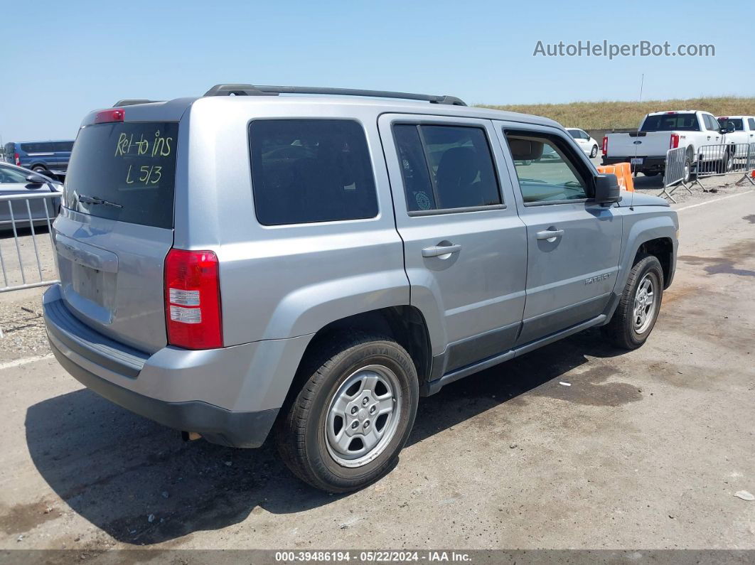 2014 Jeep Patriot Sport Silver vin: 1C4NJPBB9ED888645