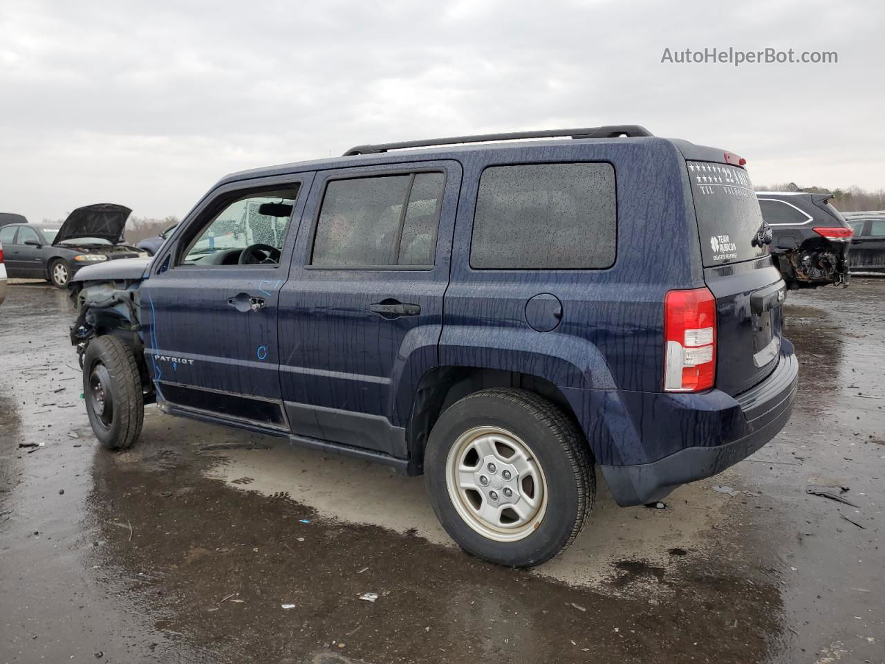 2016 Jeep Patriot Sport Синий vin: 1C4NJPBB9GD727215