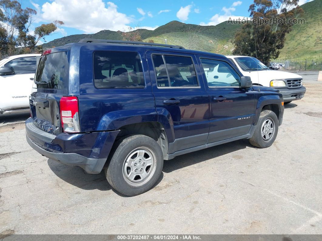 2014 Jeep Patriot Sport Dark Blue vin: 1C4NJPBBXED889156