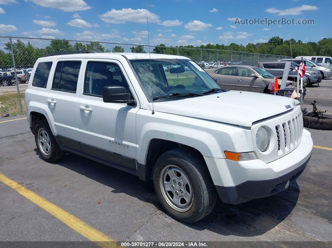 2014 Jeep Patriot Sport White vin: 1C4NJPBBXED917215