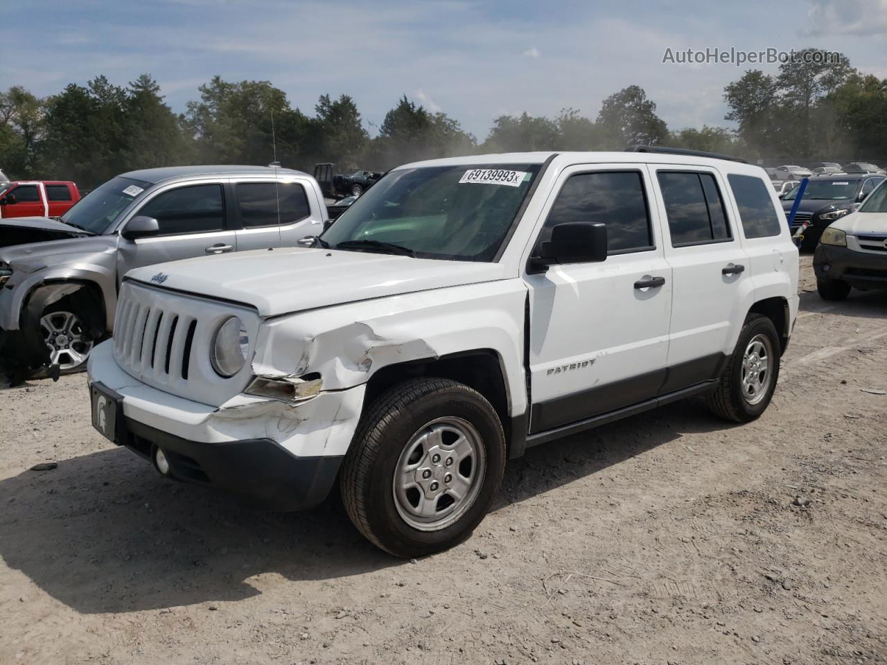 2016 Jeep Patriot Sport White vin: 1C4NJPBBXGD774379