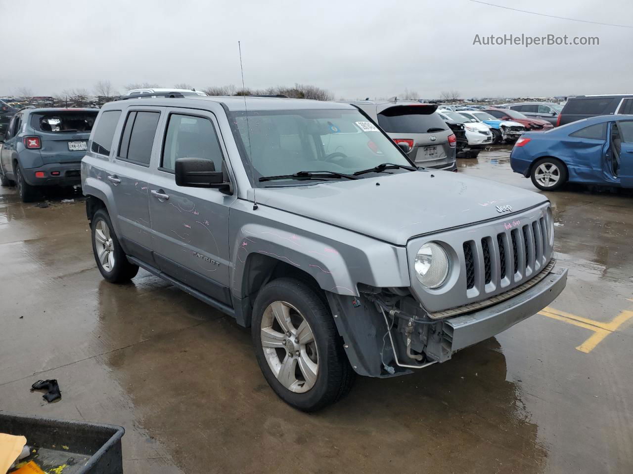 2016 Jeep Patriot Latitude Серый vin: 1C4NJPFA0GD722289