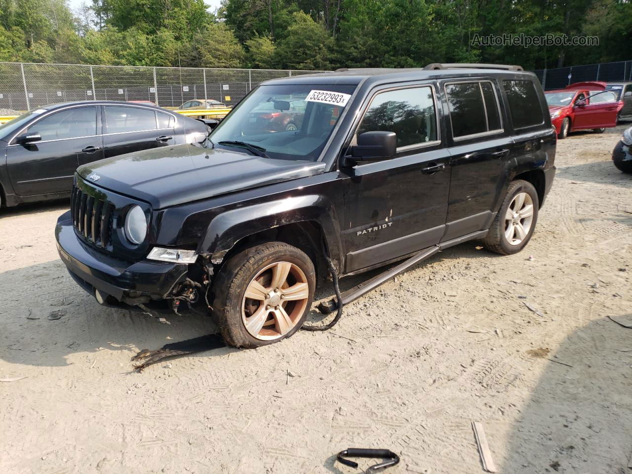 2014 Jeep Patriot Latitude Черный vin: 1C4NJPFA2ED570335