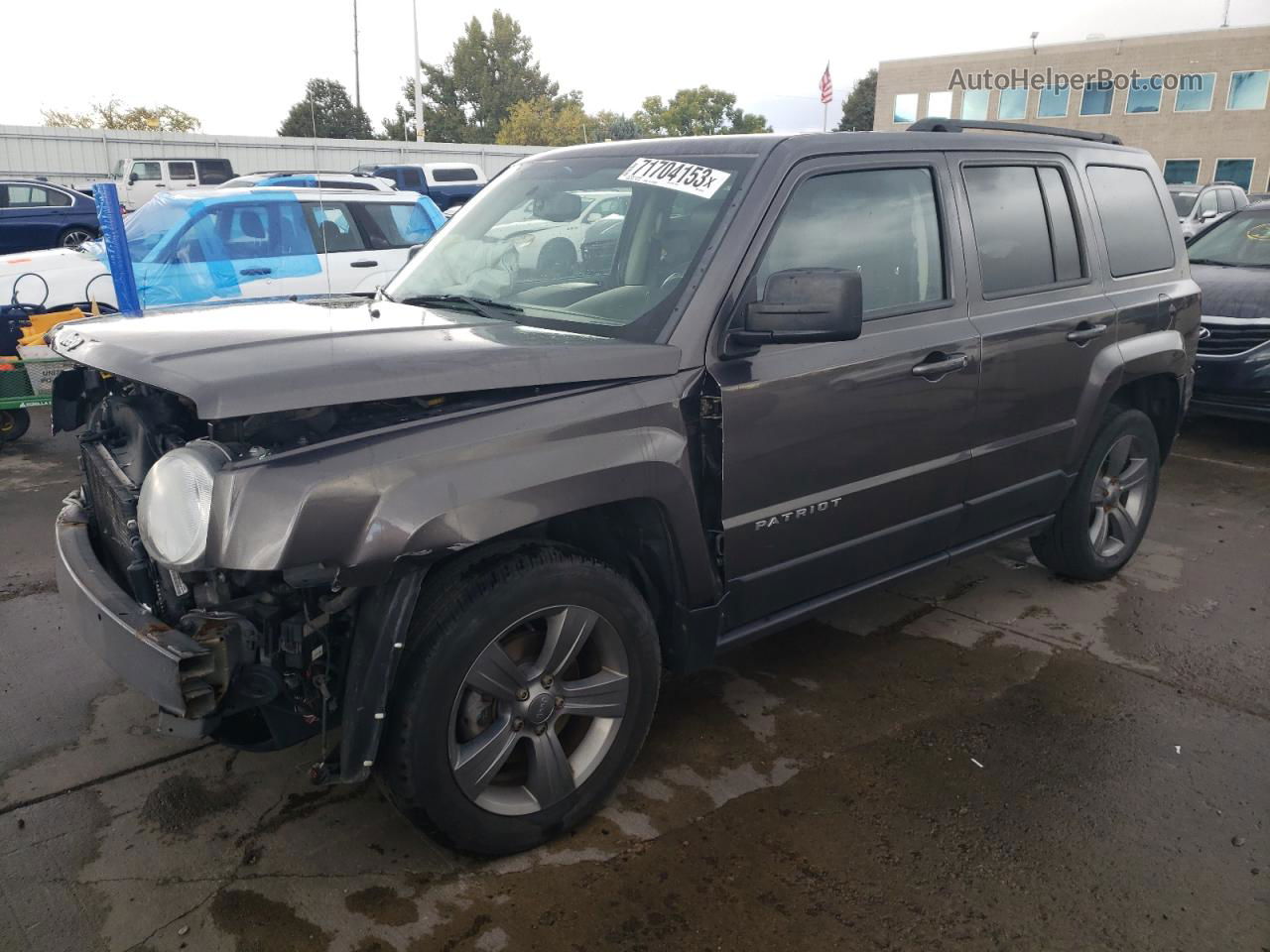 2014 Jeep Patriot Latitude Gray vin: 1C4NJPFA2ED857304