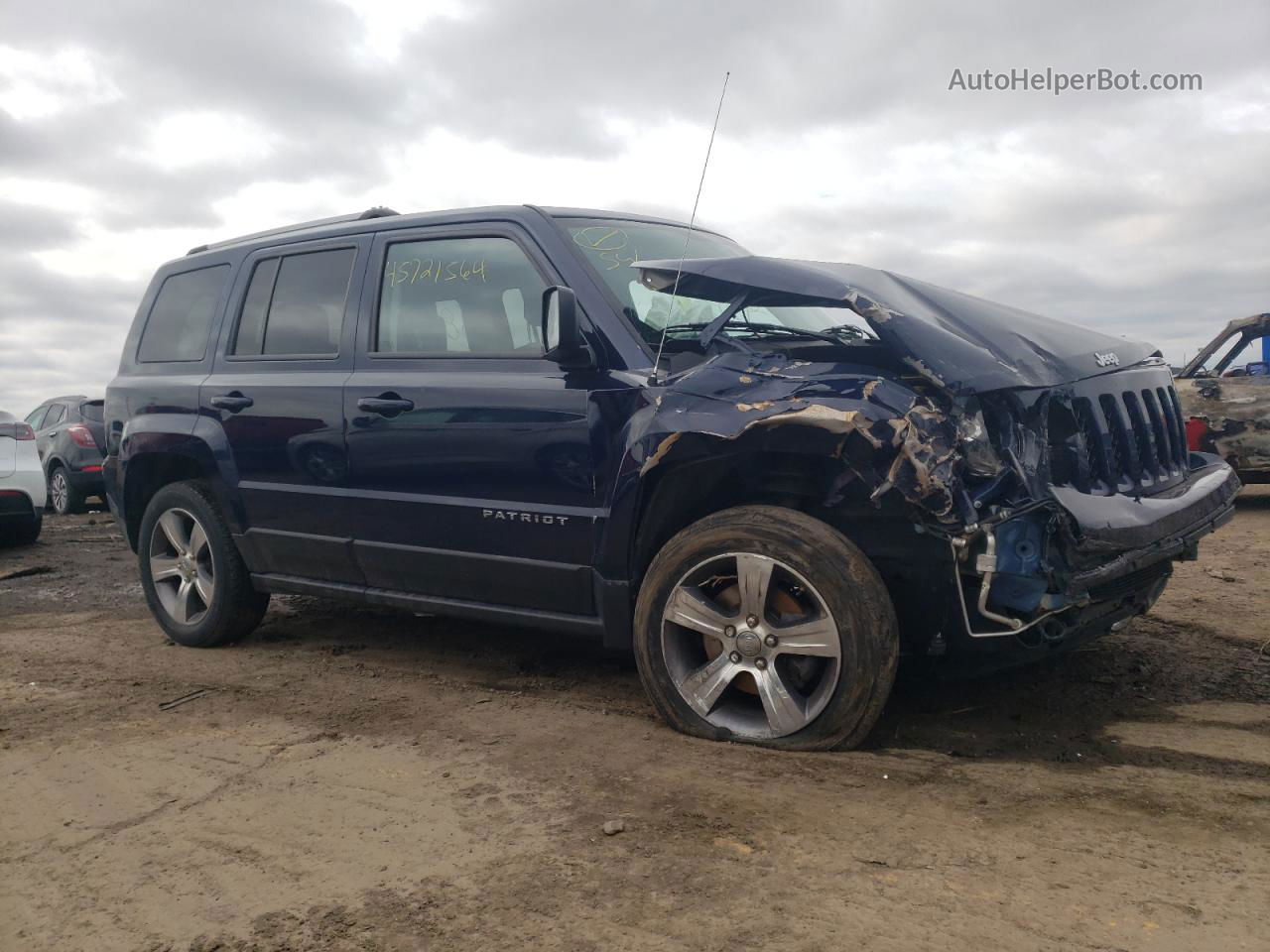 2016 Jeep Patriot Latitude Синий vin: 1C4NJPFA4GD705804