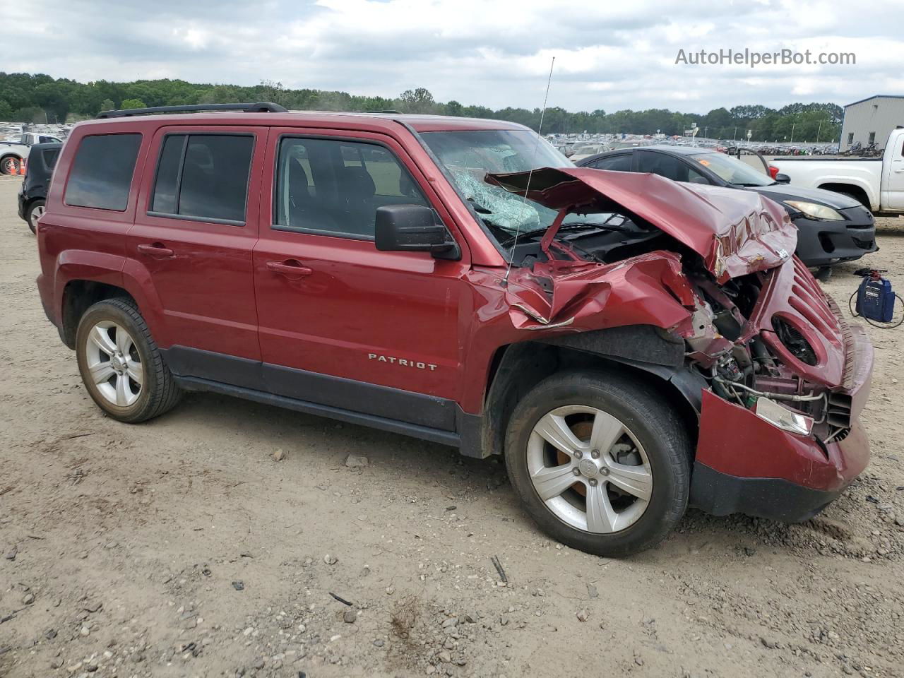 2014 Jeep Patriot Latitude Maroon vin: 1C4NJPFA6ED691854