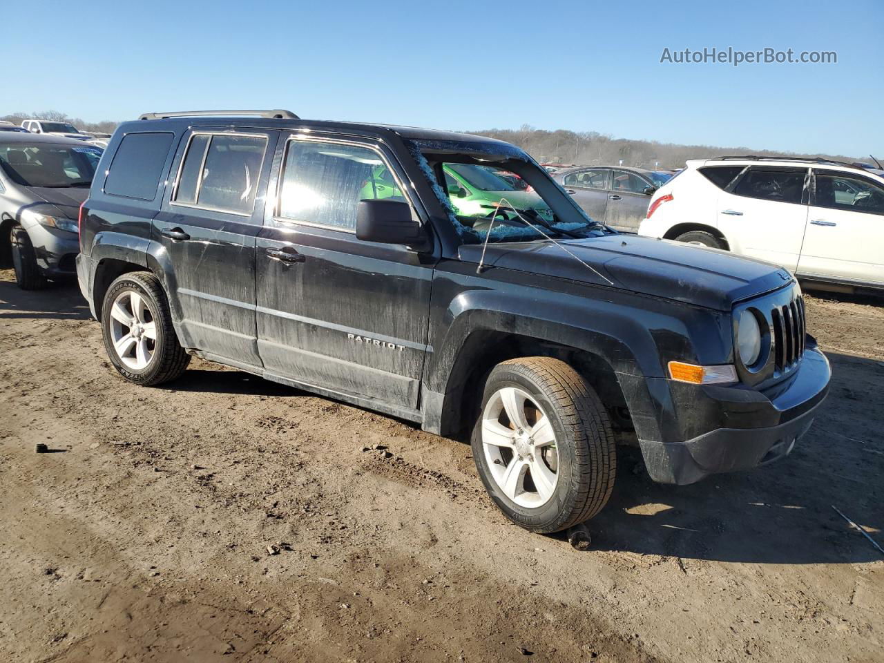 2012 Jeep Patriot Latitude Black vin: 1C4NJPFA7CD706665