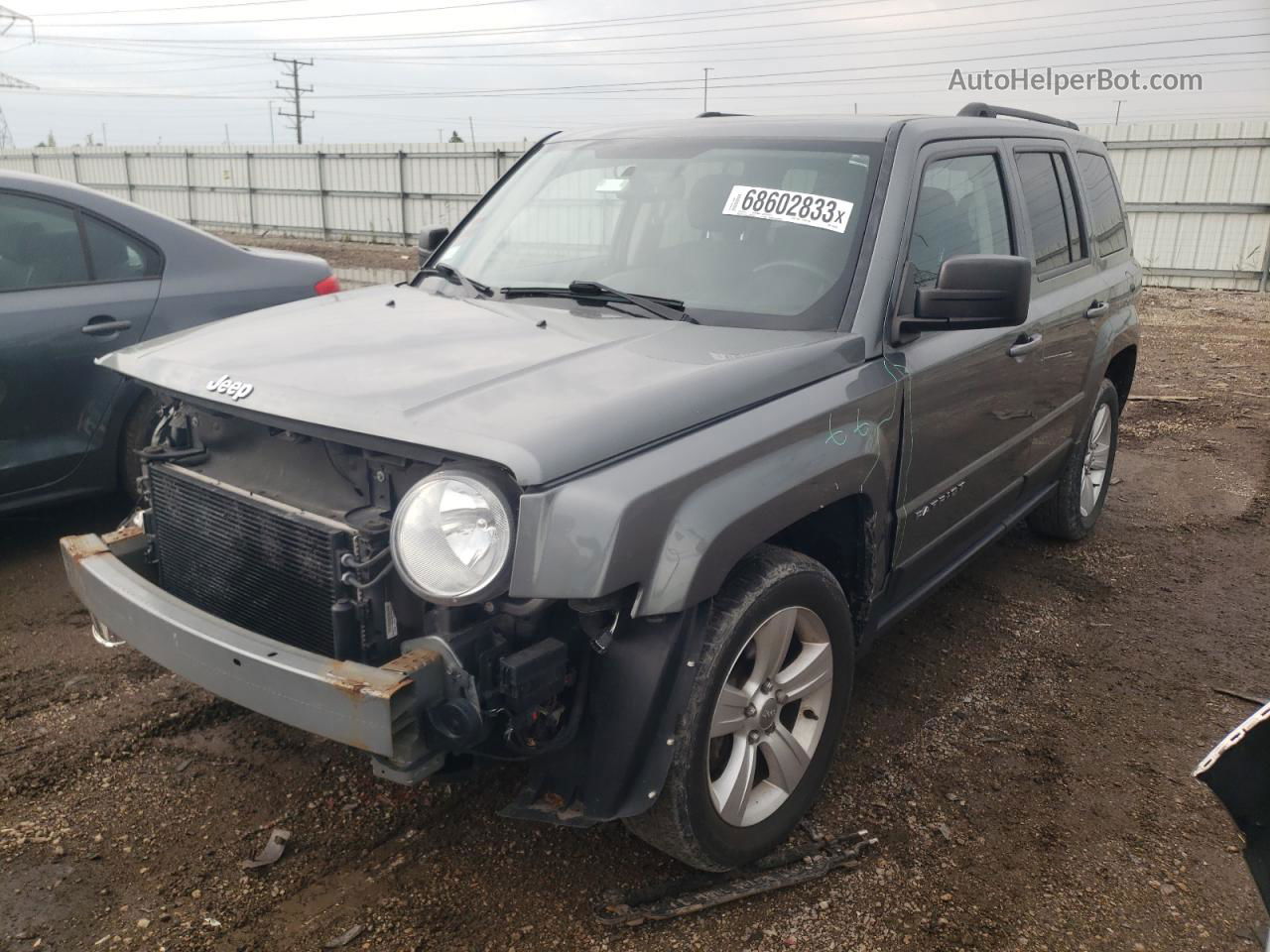 2014 Jeep Patriot Latitude Gray vin: 1C4NJPFA8ED624396