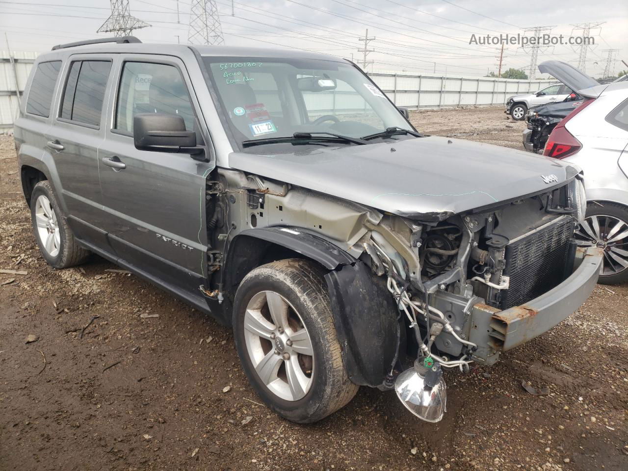 2014 Jeep Patriot Latitude Серый vin: 1C4NJPFA8ED624396