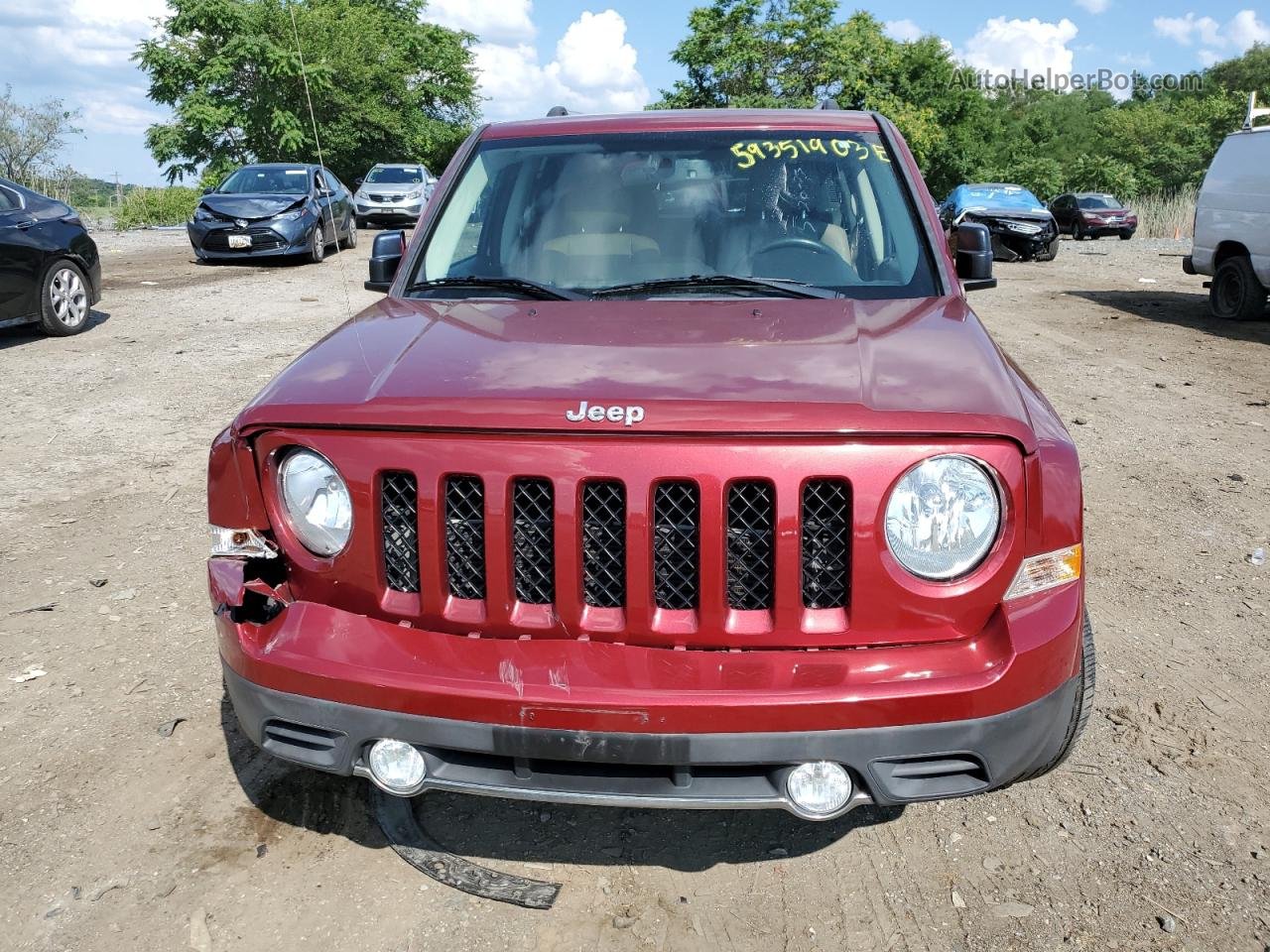 2016 Jeep Patriot Latitude Red vin: 1C4NJPFA8GD642819