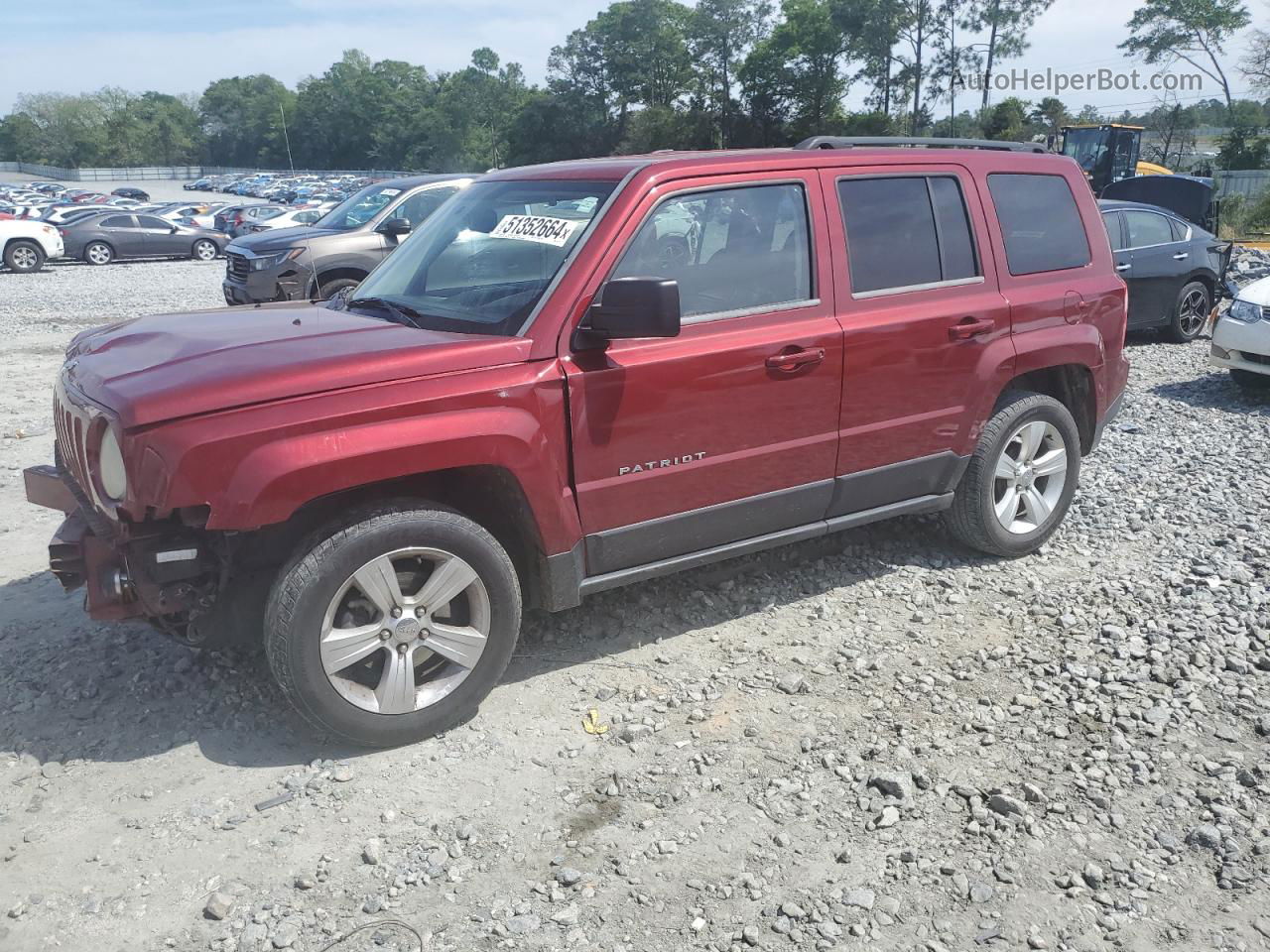 2014 Jeep Patriot Latitude Red vin: 1C4NJPFB0ED507727