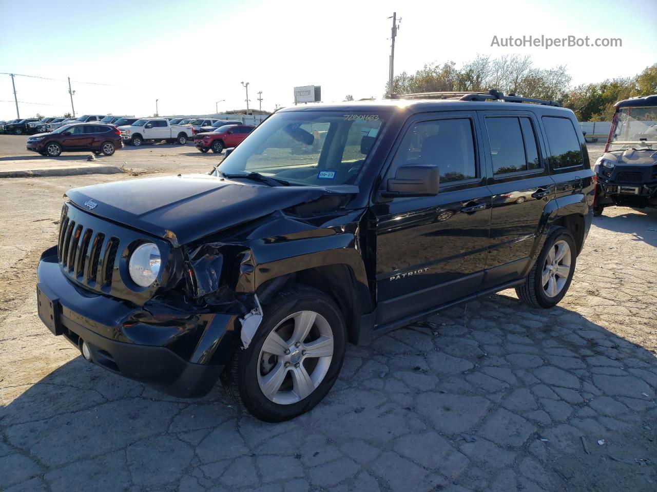 2016 Jeep Patriot Latitude Черный vin: 1C4NJPFB4GD578979